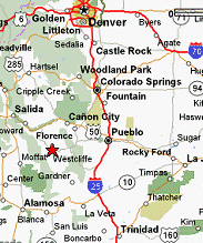 Map of Red Rock Ranch - Colorado Group Vacation Rental and Family Reunion Location